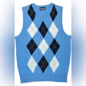 Boys Blue Argyle Sweater Vest
